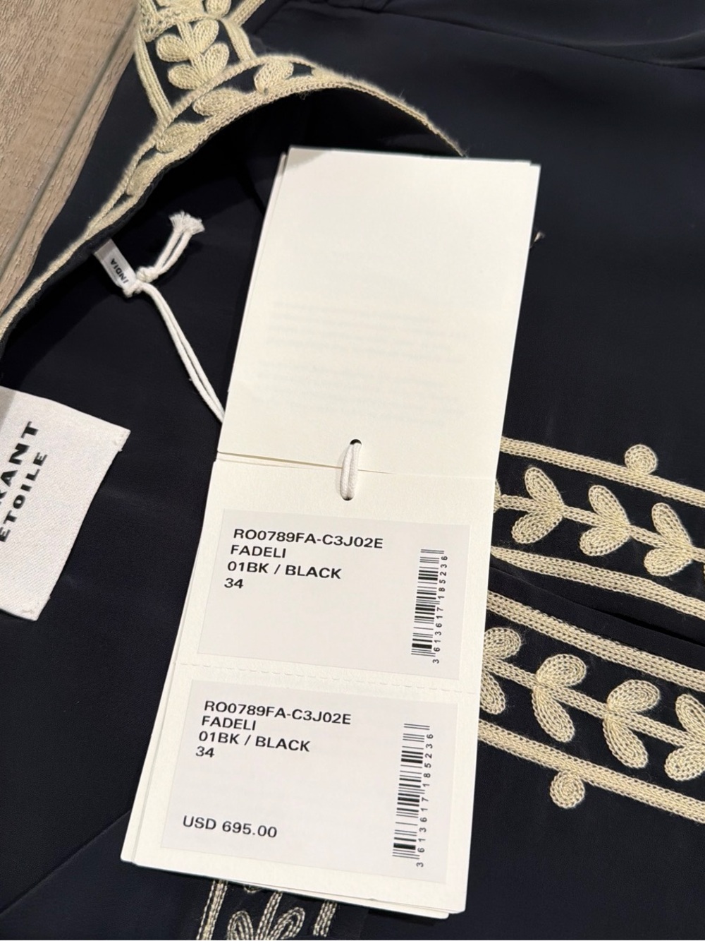 Isabel Marant Etoile Fadeli embroidered crepe tunic dress - Picture 7 of 12